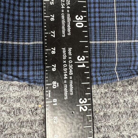 Chaps Ralph Lauren Shirt Mens‎ Medium Blue  Plaid Button Down VTG Cotton Casual - Picture 12 of 15